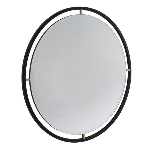 Cole Black Round Wall Mirror, image 2