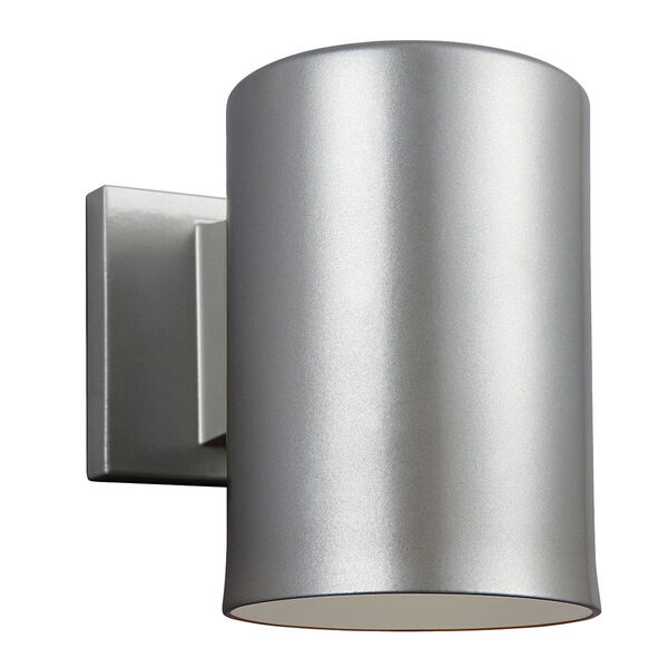 Outdoor Painted Brushed Nickel Five-Inch One-Light Wall Lantern, image 1