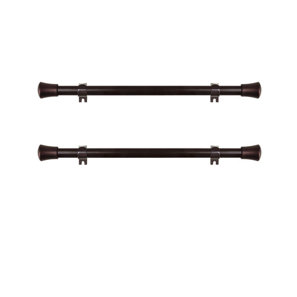 Cocoa 12-20 Inch Side Curtain Rod, Set of Two, image 2