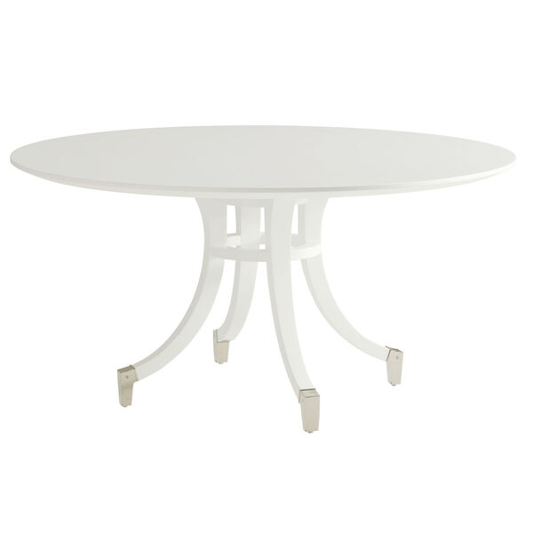 Avondale Linen White Bloomfield Round 54-Inch Dining Table, image 1