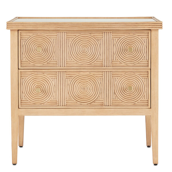 Santos Sea Sand and Brushed Brass 32-Inch Chest, image 1
