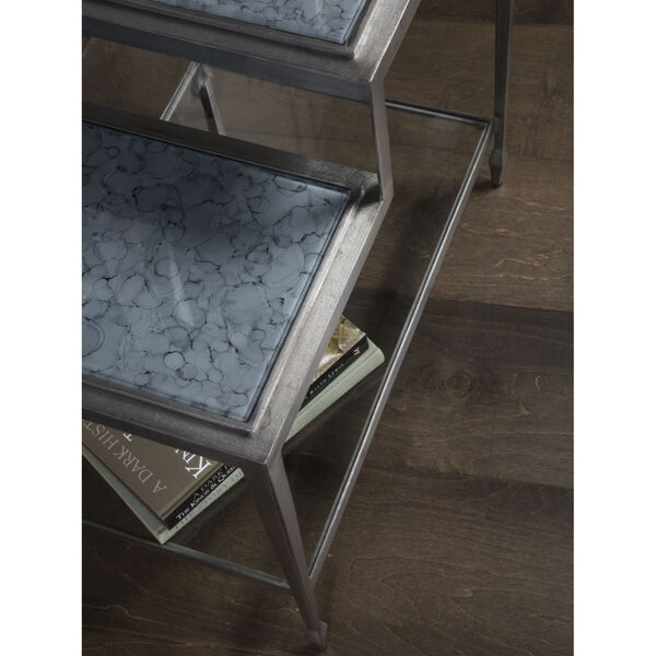 Signature Designs Antique Silver and Soft Gray Sashay Rectangle End Table, image 3