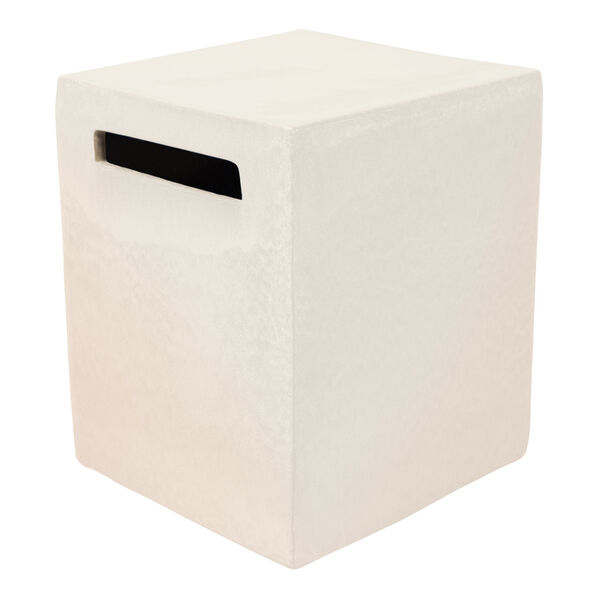 Ceramic Davenport Square Cube in Snow White, Set of Two, image 1