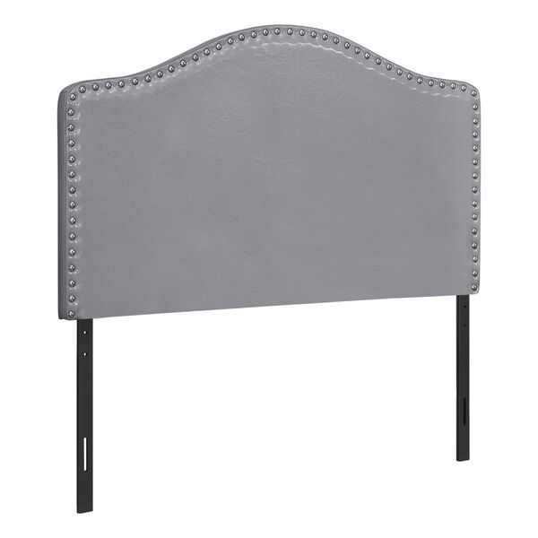 Gray and Black Leather-Look Headboard, image 1