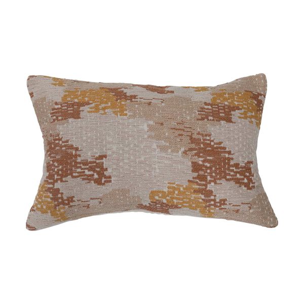 Multicolor Woven Cotton Blend Jacquard Lumbar 24 x 16-Inch Pillow, image 1