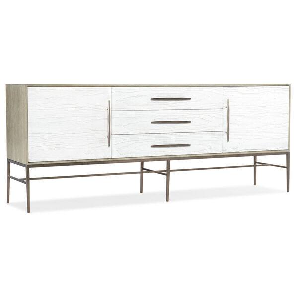 Cascade Taupe and White Entertainment Console, image 1