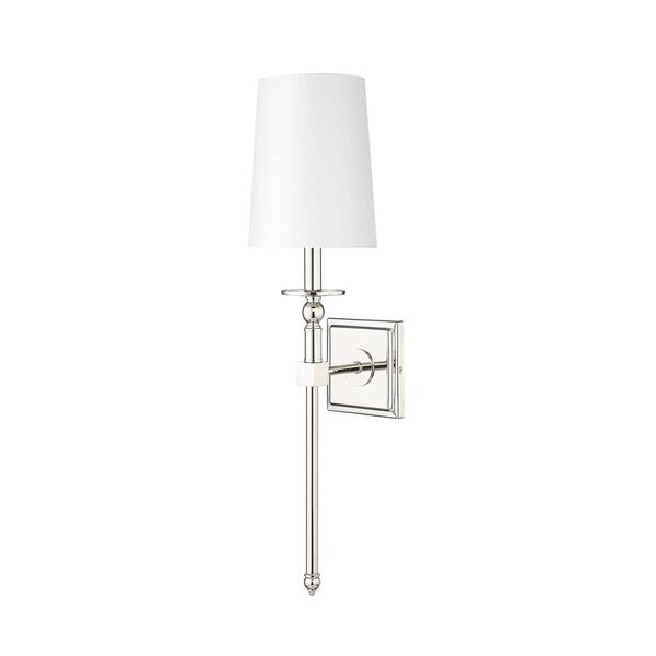 Polished Nickel One-Light Wall Sconce, image 2
