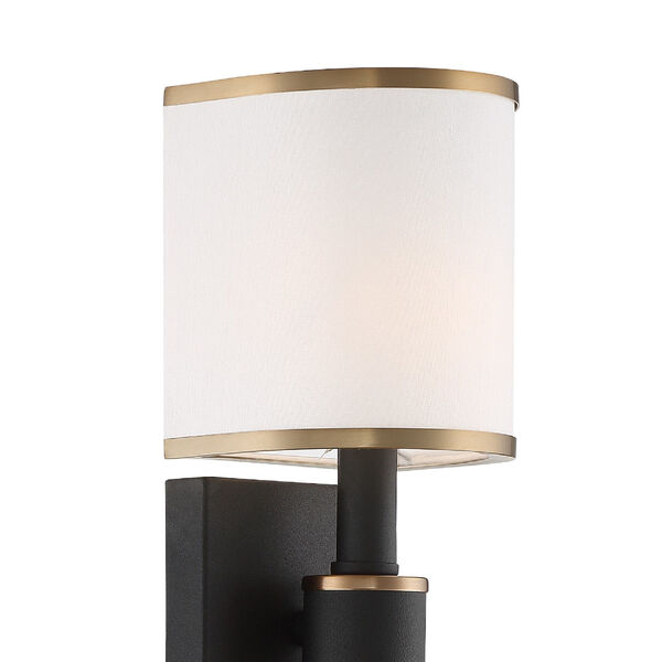 Sloane Vibrant Gold and Black Forged Five-Inch One-Light Wall Sconce, image 4