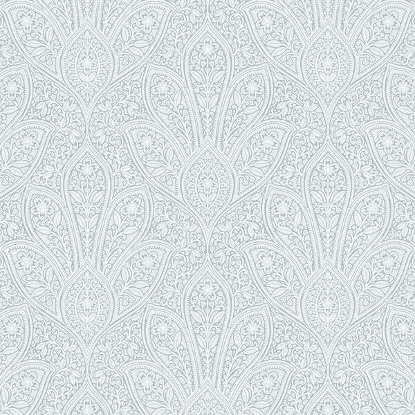 Distressed Paisley Light Blue Wallpaper - SAMPLE SWATCH ONLY, image 1
