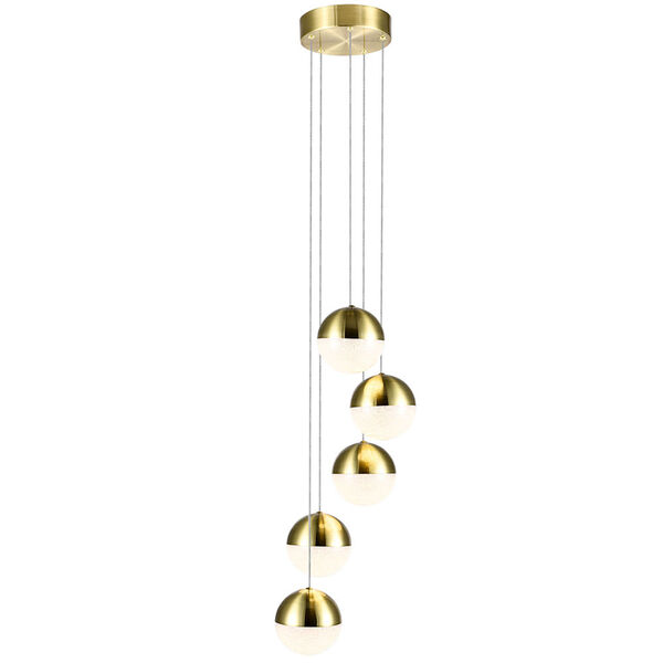 Ravello Polished Brass Integrated LED Chandelier, image 2