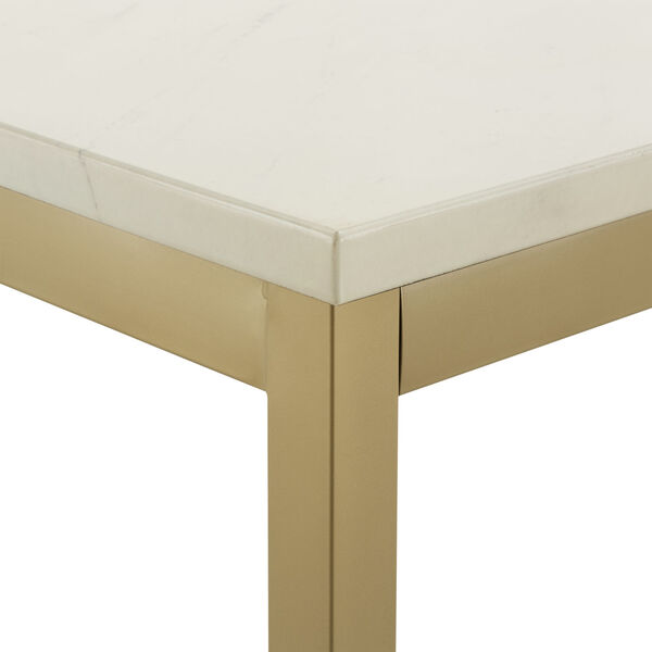 Stacy Gold Dining Table with Faux Marble Top, image 4