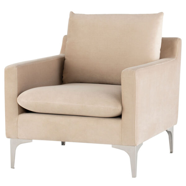 Anders Beige and Silver Occasional Chair, image 1