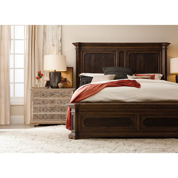 Hill Country Woodcreek Brown Queen Mansion Bed, image 2