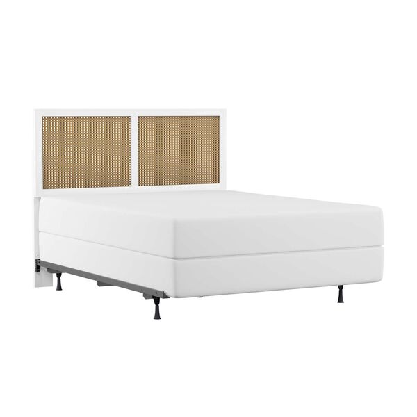 Serena White Full Queen Headboard with Frame, image 1