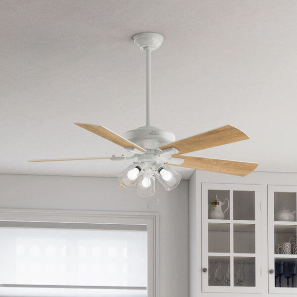 Crestfield Fresh White 52-Inch Three-Light LED Adjustable Ceiling Fan, image 7
