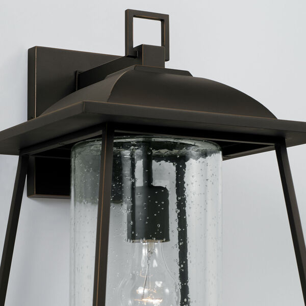 Durham Oiled Bronze 11-Inch One-Light Outdoor Wall Lantern with Clear Seeded Glass, image 5