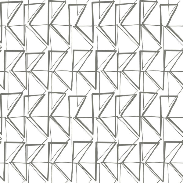 Risky Business III Gray Love Triangles Peel and Stick Wallpaper, image 2