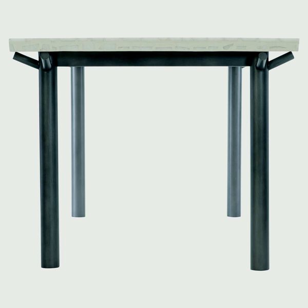 Sanibel Natural and Black Outdoor Dining Table, image 5