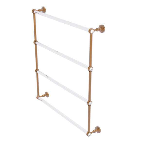 Pacific Grove Brushed Bronze 4 Tier 30-Inch Ladder Towel Bar with Groovy Accent, image 1