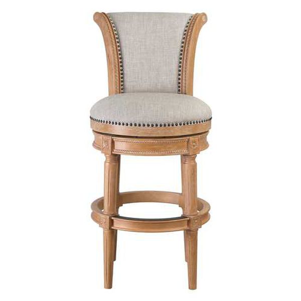 Chapman Weathered Oak Swivel 31-Inch Bar stool with High Back, image 1