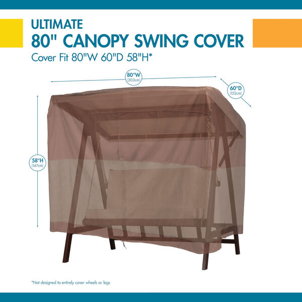 Ultimate Mocha Cappuccino 80-Inch Canopy Swing Cover, image 2