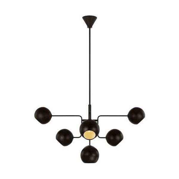 Chaumont Aged Iron Eight-Light Chandelier, image 1