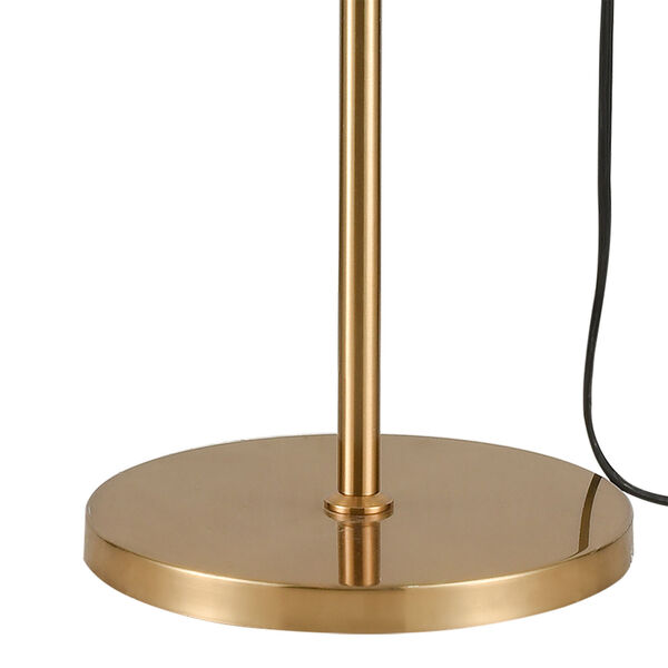 Malbo Honey Brass and White Acrylic One-Light Adjustable Floor Lamp, image 4