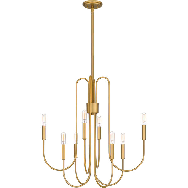 Cabry Brushed Weathered Brass Eight-Light Chandelier, image 5