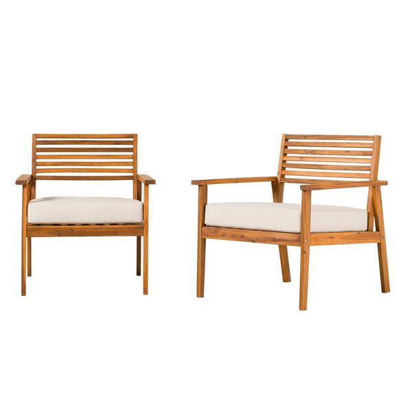 Zander Brown Outdoor Club Chair, Set of Two, image 3