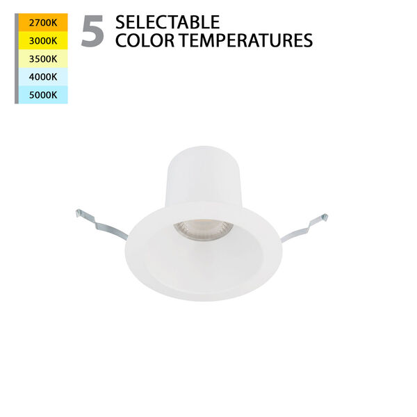 Blaze White LED Round Recessed Light Kit, image 2