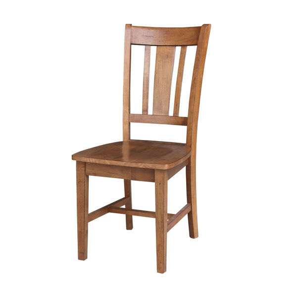 San Remo Distressed Oak Splat Back Chair, Set of 2, image 1