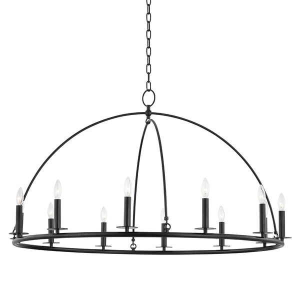 Howell Aged Iron 12-Light Chandelier, image 1