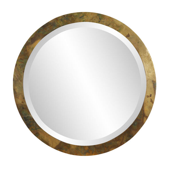 Camou Acid Treated 19-Inch Round Wall Mirror, image 1