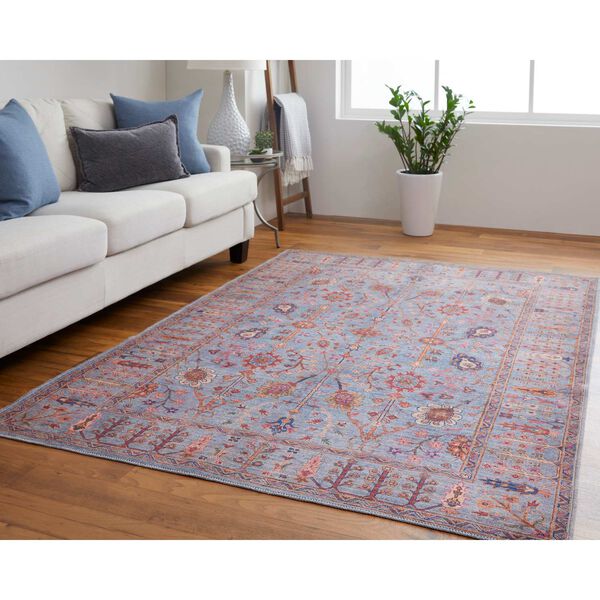 Rawlins Gray Blue Red Area Rug, image 3