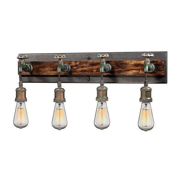 River Station Multicolor Weathered Four-Light Wall Sconce, image 1