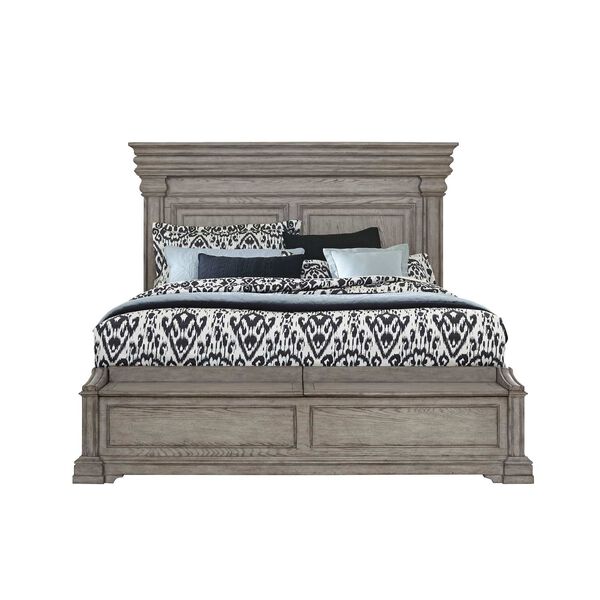 Madison Ridge Brown Panel Bed with Blanket Chest Footboard, image 1