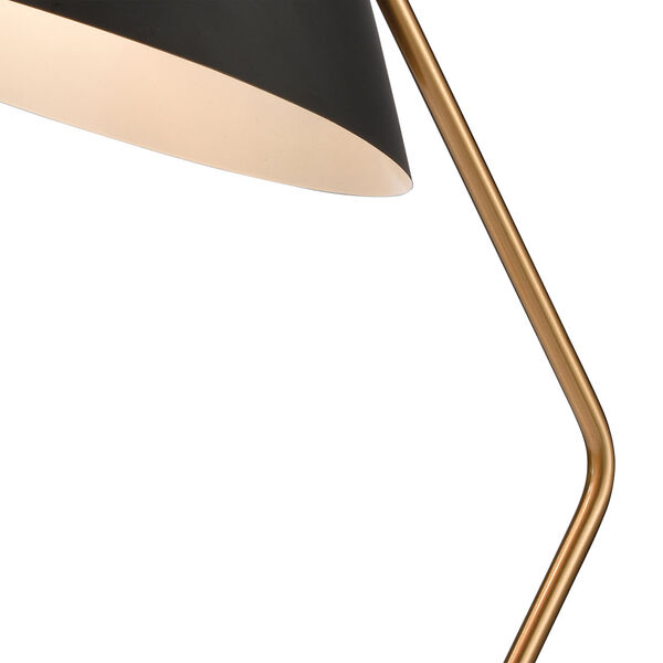 Vance Brass and Black One-Light Table Lamp, image 4