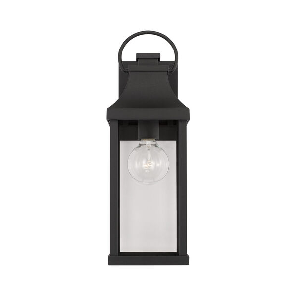 Bradford Black Outdoor One-Light Wall Lantern with Clear Glass, image 5