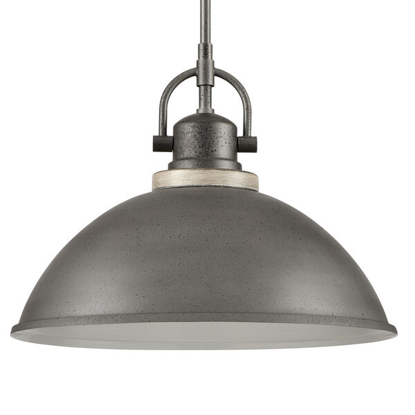 North Shore Iron and Palisade Gray One-Light Outdoor Pendant, image 4