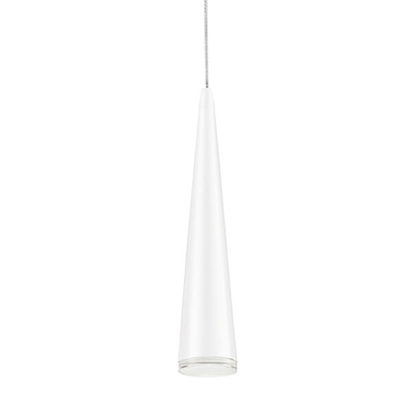 White 12-Inch One-Light LED Pendant, image 1