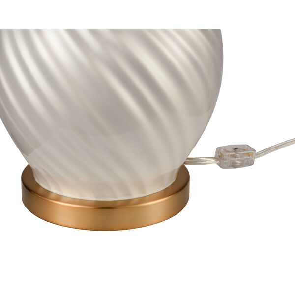 Koray Pearl and Aged Brass One-Light Table Lamp, image 5