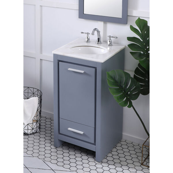 Filipo Gray 18-Inch Vanity Sink Set, image 4