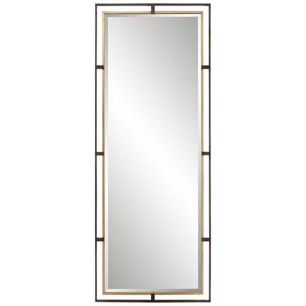 Carrizo Rustic Bronze and Antique Gold 32-Inch x 82-Inch Wall Mirror, image 2