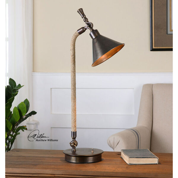 Duvall Oxidized Bronze One-Light Task Lamp, image 2