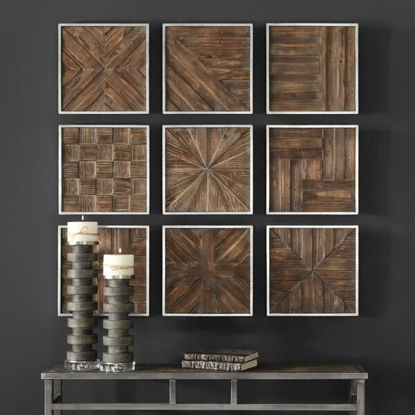 Bryndle Rustic Wooden Squares, Set of Nine, image 2