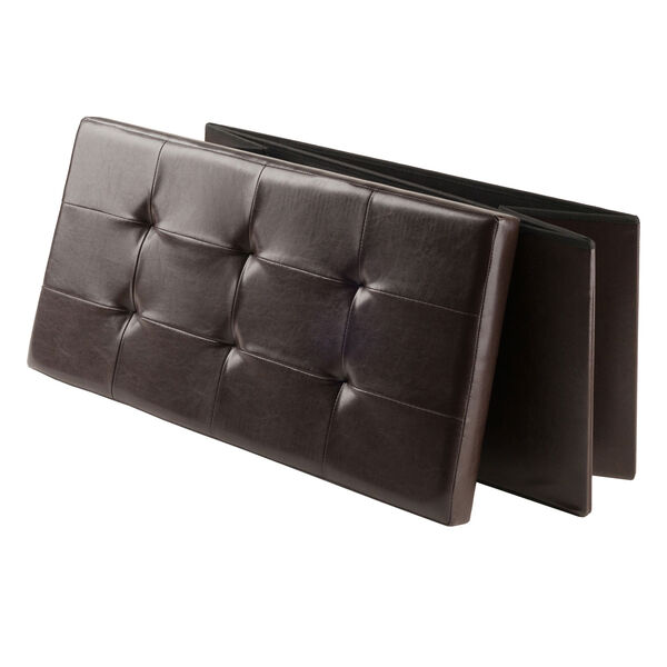 Ashford Ottoman with Storage Faux Leather, image 2