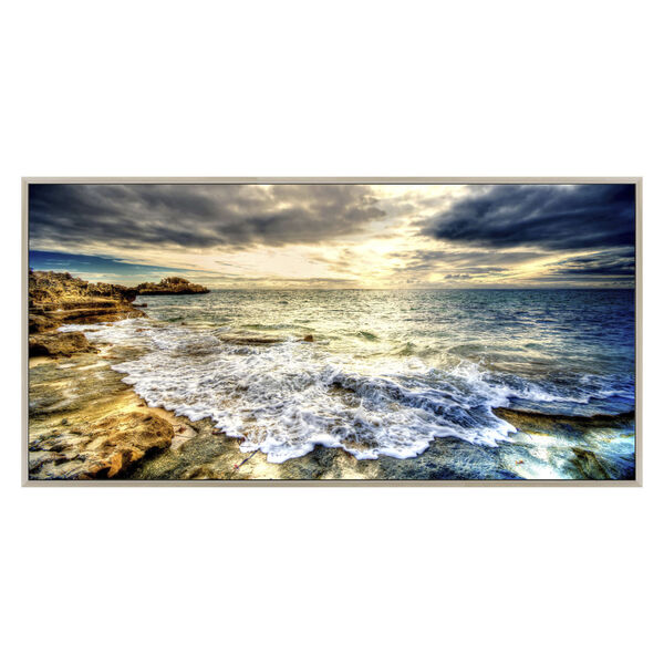 Blue White and Yellow 60-Inch Tidal Motion Landscape, image 1