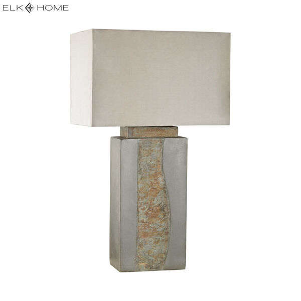 Musée  Grey and Natural Slate One-Light Outdoor Table Lamp, image 3