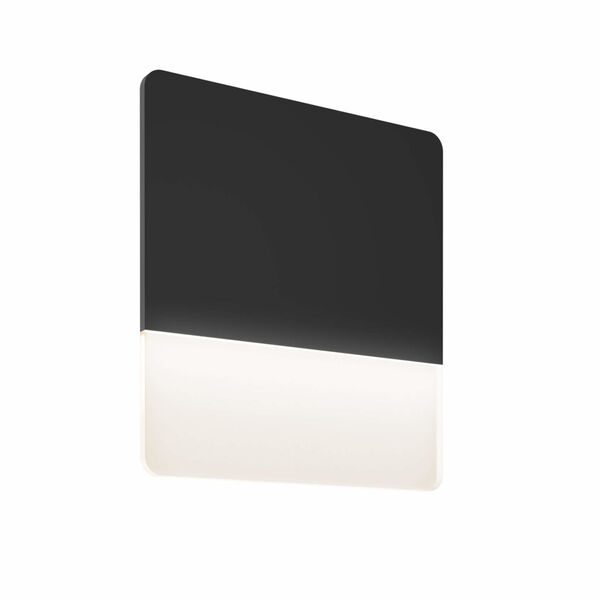 Black 15-Inch Square Ultra Slim LED Wall Sconce, image 1