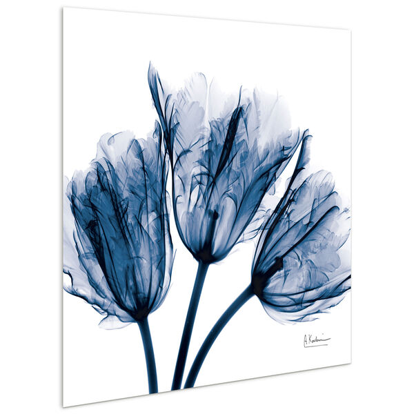 Blue Tulip Frameless Free Floating Tempered Glass Graphic Wall Art, image 3